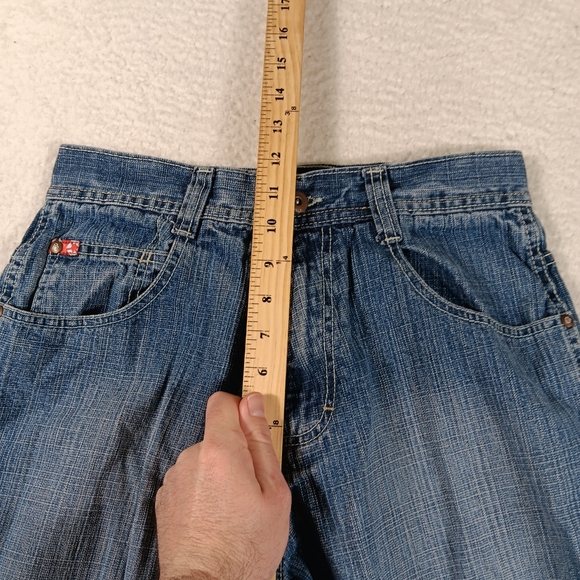 Vintage Southpole Jeans Mens 29x29 Blue Denim Red Tab 3180 Streetwear Baggy - Picture 12 of 15